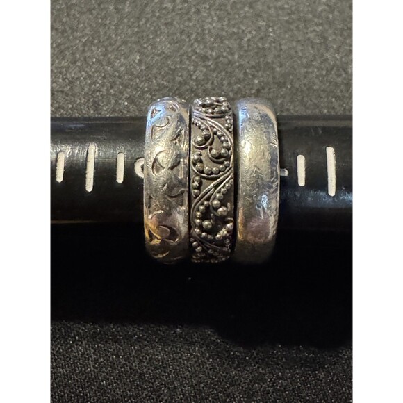 Lois Hill Trio Stackable 925 Rings Size 6.75 - Picture 1 of 3